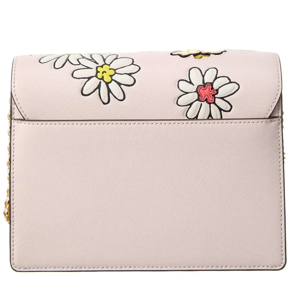 Tory Burch Robinson Applique Convertible Leather Crossbody Bag Purse Pink NEW - Picture 3 of 5